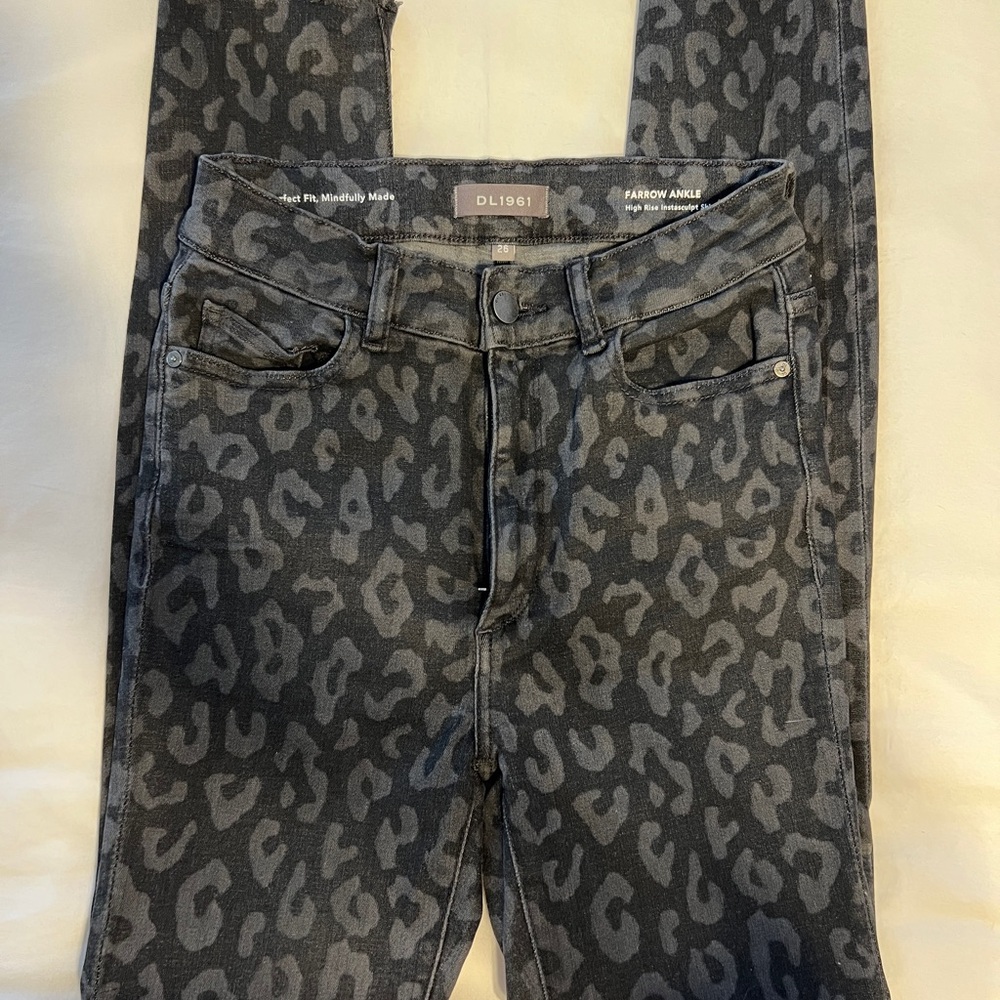 DL1961 Leopard Print Ankle Jeans